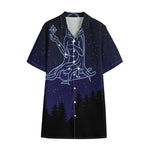 Virgo Constellation Print Cotton Hawaiian Shirt