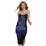 Virgo Constellation Print Cross Back Cami Dress