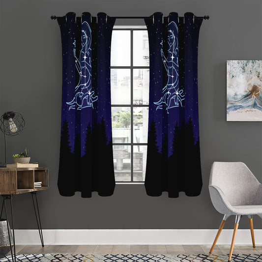 Virgo Constellation Print Curtain