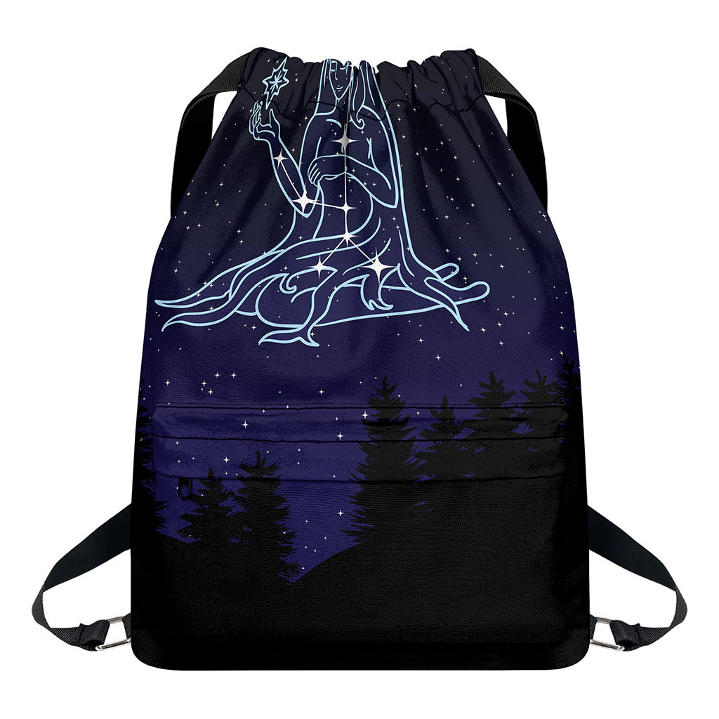 Virgo Constellation Print Drawstring Backpack