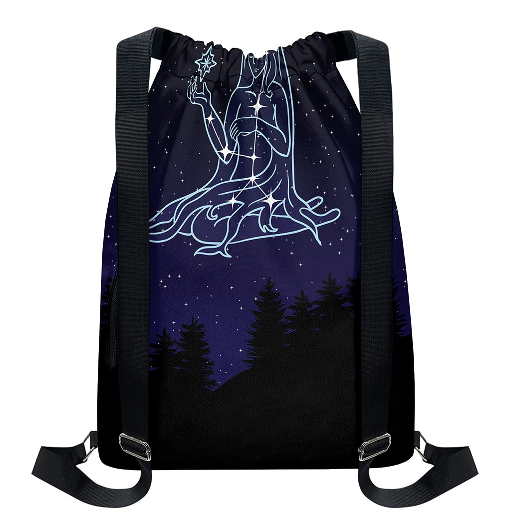 Virgo Constellation Print Drawstring Backpack