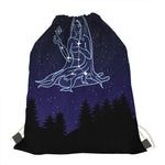 Virgo Constellation Print Drawstring Bag