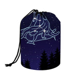 Virgo Constellation Print Drawstring Makeup Bag