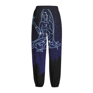 Virgo Constellation Print Fleece Lined Knit Pants