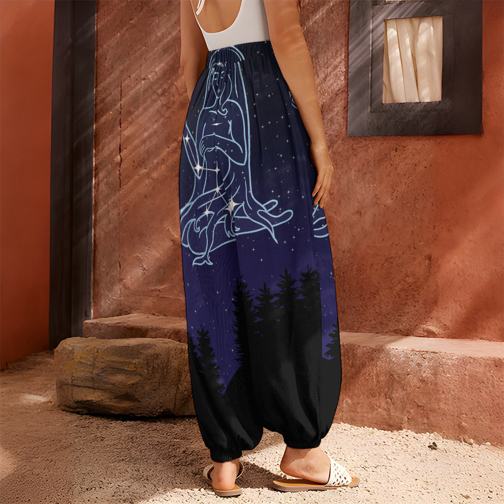 Virgo Constellation Print Harem Pants