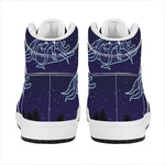 Virgo Constellation Print High Top Leather Sneakers