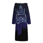 Virgo Constellation Print Hooded Bathrobe