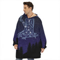 Virgo Constellation Print Hoodie Blanket
