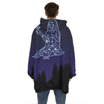 Virgo Constellation Print Hoodie Blanket