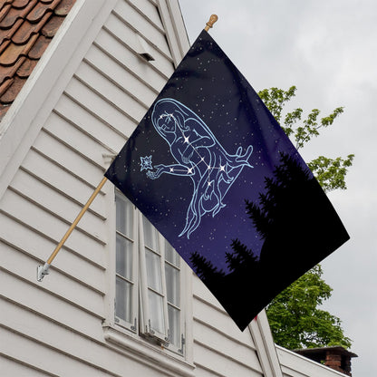 Virgo Constellation Print House Flag