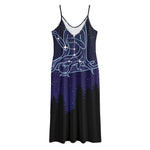 Virgo Constellation Print Jersey Midi Cami Dress
