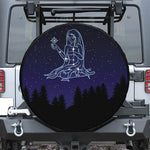Virgo Constellation Print Leather Spare Tire Cover