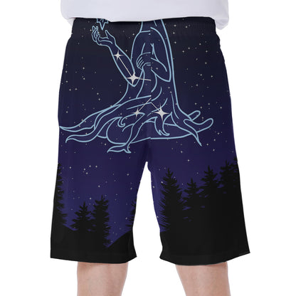 Virgo Constellation Print Men's Beach Shorts