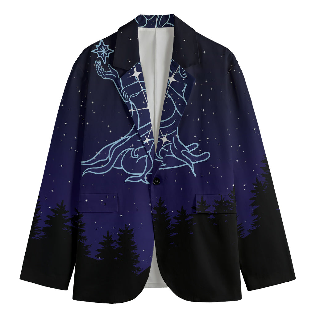 Virgo Constellation Print Men's Blazer