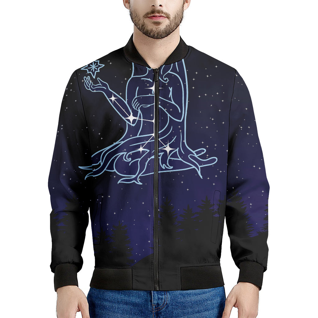 Virgo Constellation Print Men's Bomber Jacket