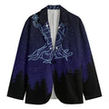 Virgo Constellation Print Men's Cotton Blazer