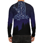 Virgo Constellation Print Men's Long Sleeve Rash Guard