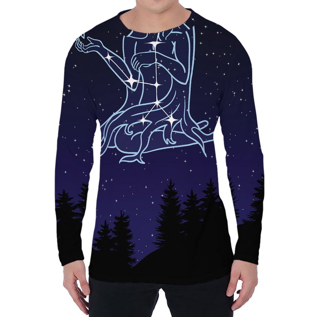 Virgo Constellation Print Men's Long Sleeve T-Shirt