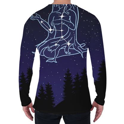 Virgo Constellation Print Men's Long Sleeve T-Shirt