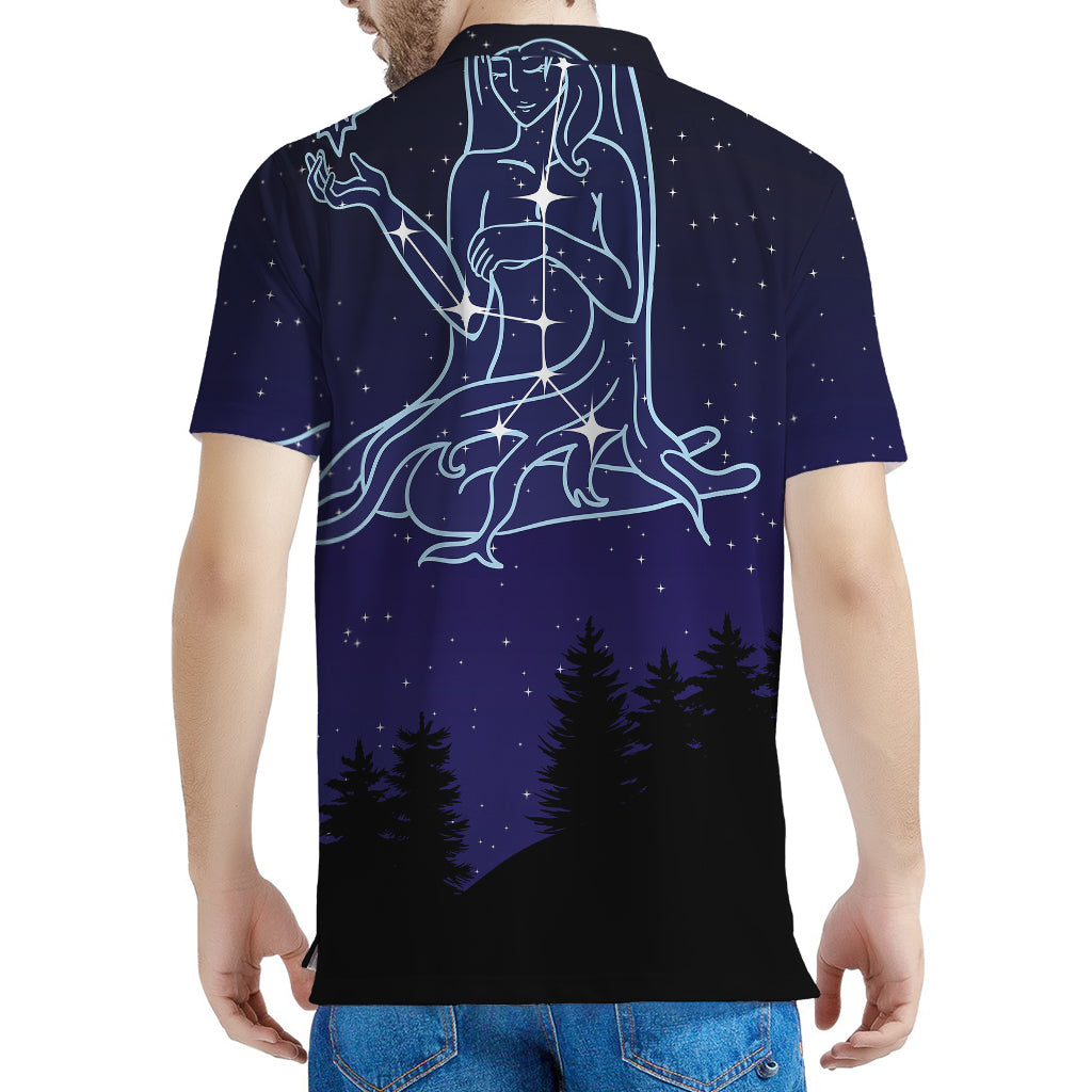 Virgo Constellation Print Men's Polo Shirt