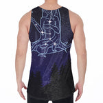 Virgo Constellation Print Men's Velvet Tank Top