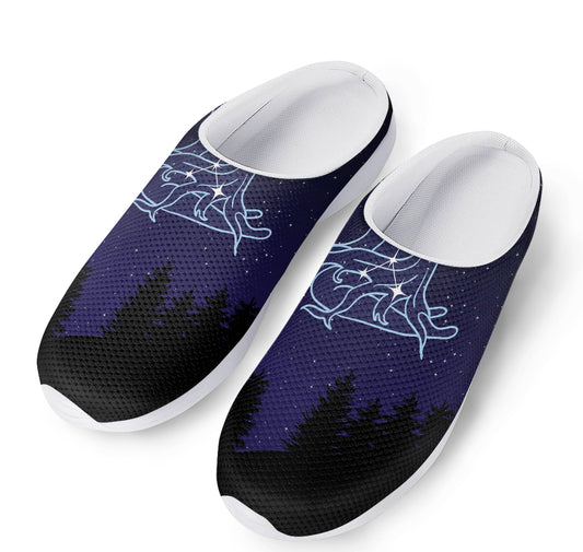 Virgo Constellation Print Mesh Casual Shoes