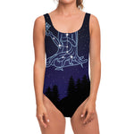 Virgo Constellation Print One Piece Swimsuit