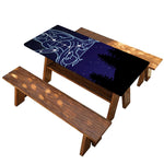 Virgo Constellation Print Picnic Table Cover