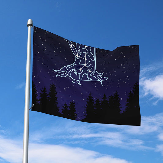 Virgo Constellation Print Polyester Flag