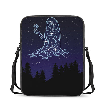 Virgo Constellation Print Rectangular Crossbody Bag