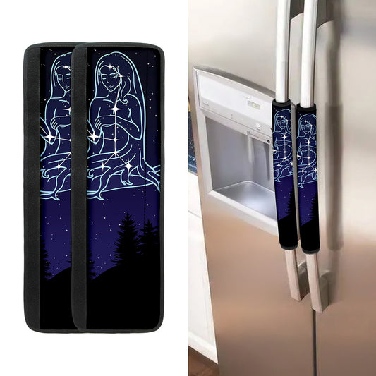 Virgo Constellation Print Refrigerator Handle Covers
