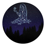 Virgo Constellation Print Round Blanket