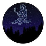 Virgo Constellation Print Round Floor Mat