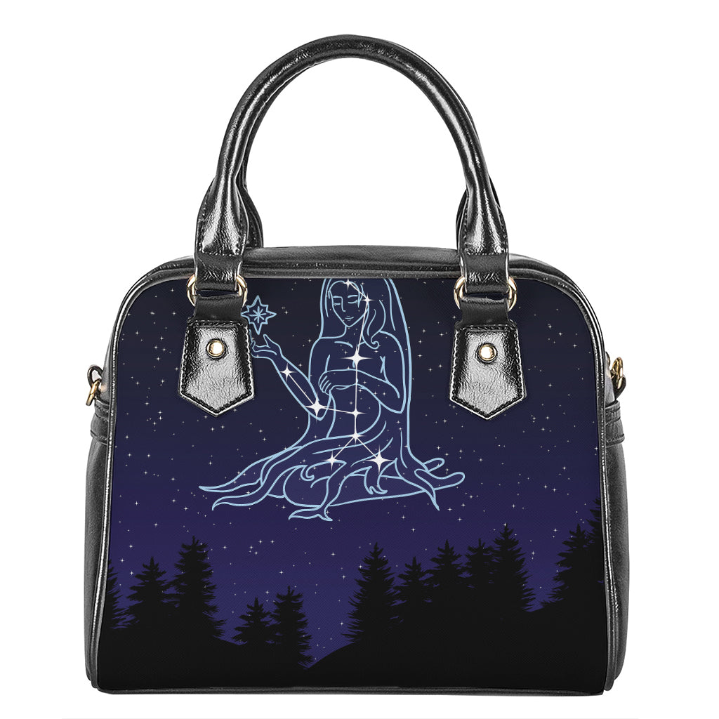 Virgo Constellation Print Shoulder Handbag