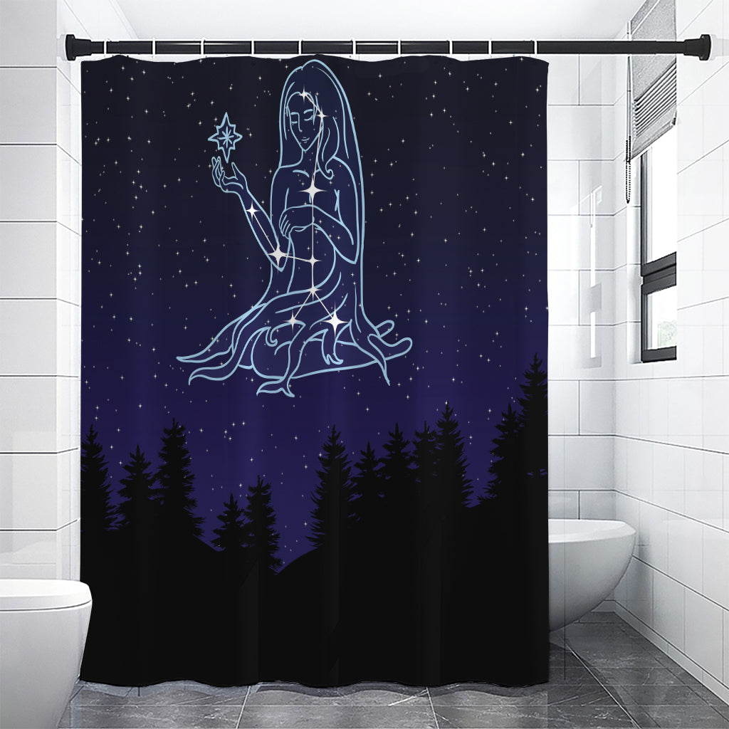 Virgo Constellation Print Shower Curtain