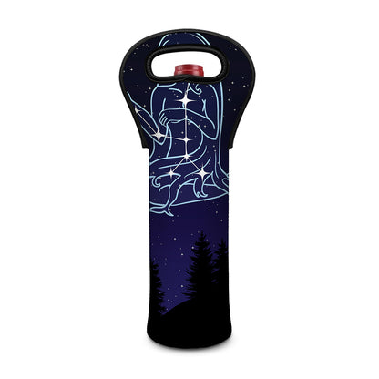 Virgo Constellation Print Single Neoprene Wine Tote