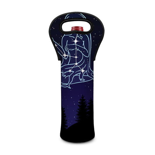 Virgo Constellation Print Single Neoprene Wine Tote