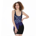 Virgo Constellation Print Sleeveless Bodycon Dress