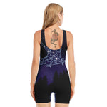 Virgo Constellation Print Sleeveless One Piece Swimsuit