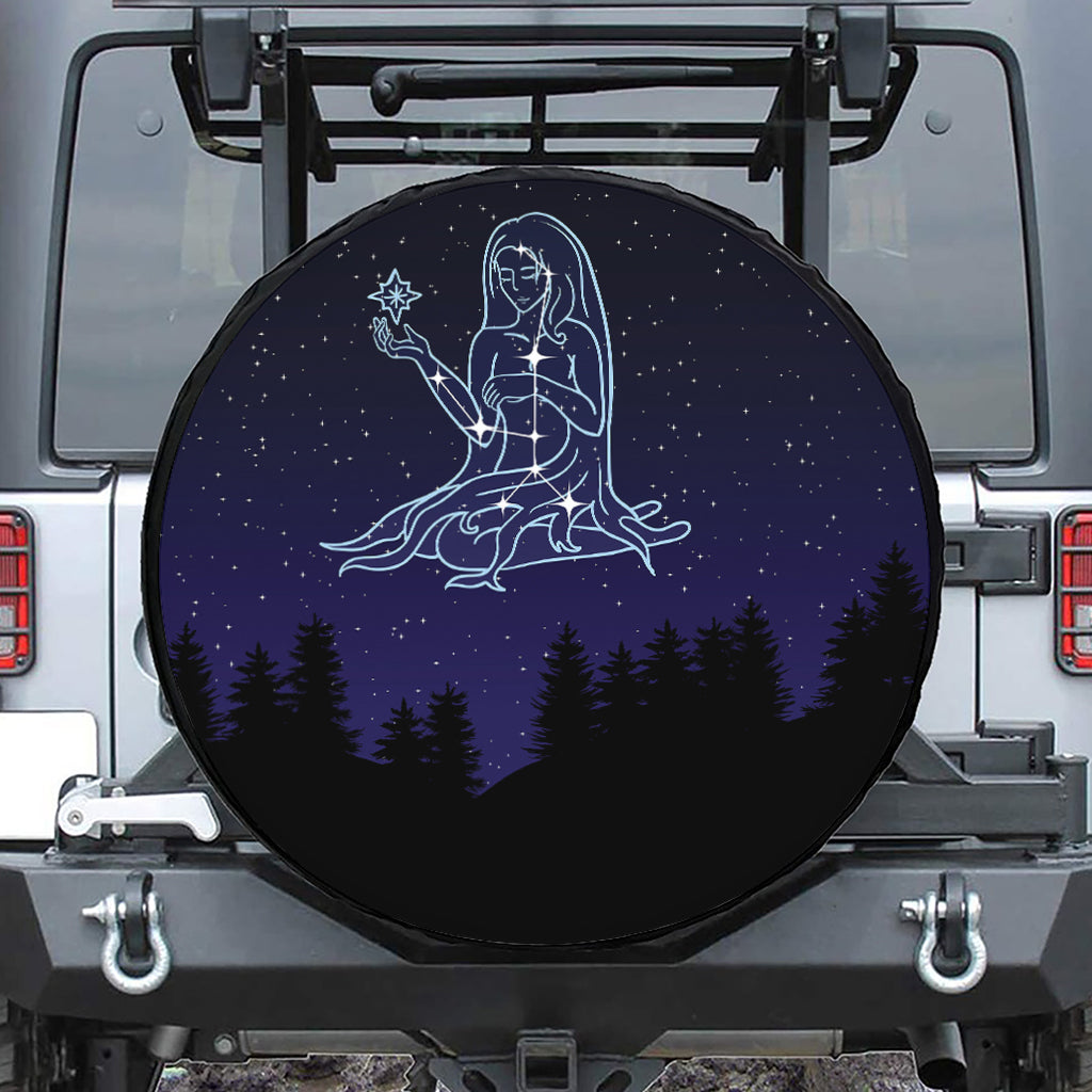 Virgo Constellation Print Tire Cover