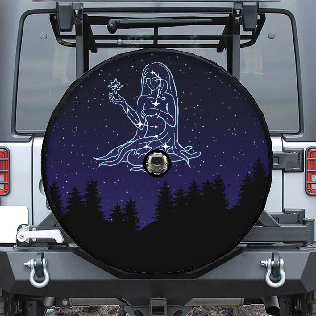 Virgo Constellation Print Tire Cover With Camera Hole