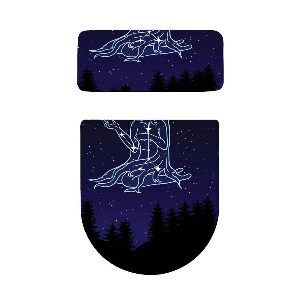 Virgo Constellation Print Toilet Lid And Tank Cover Set