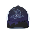 Virgo Constellation Print White Mesh Trucker Cap