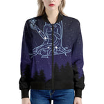 Virgo Constellation Print Women's Bomber Jacket