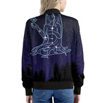 Virgo Constellation Print Women's Bomber Jacket