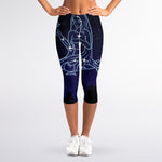 Virgo Constellation Print Women's Capri Leggings