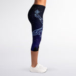 Virgo Constellation Print Women's Capri Leggings