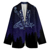 Virgo Constellation Print Women's Cotton Blazer