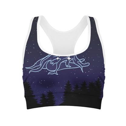 Virgo Constellation Print Women's Sports Bra