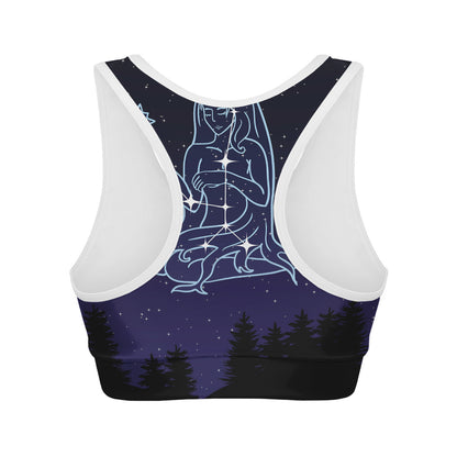 Virgo Constellation Print Women's Sports Bra